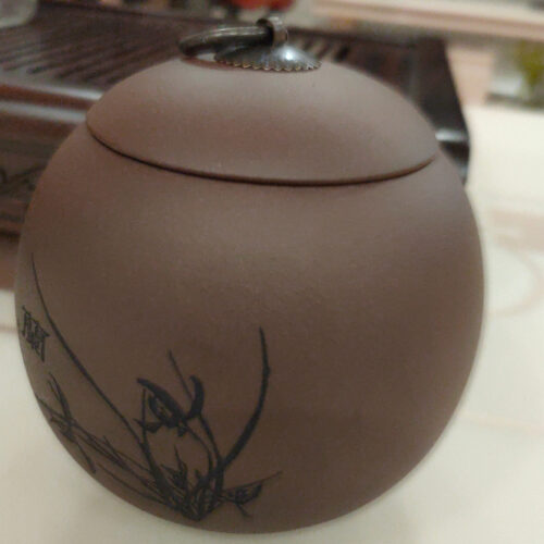 Yixing Tea Caddy Loose Tea Tin Storage Canister photo review