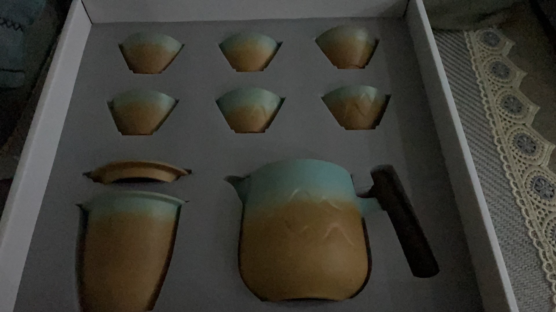 Click to view full screen Creative Mountains Chinese Tea Set Ceramic with Tray photo review
