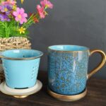 Floating Jade Steep Tea Mug with Infuser and Coaster 13.5 OZ photo review