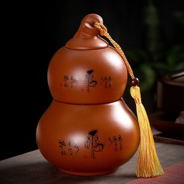11x16.8cm Gourd Shape Porcelain Tea Box  3