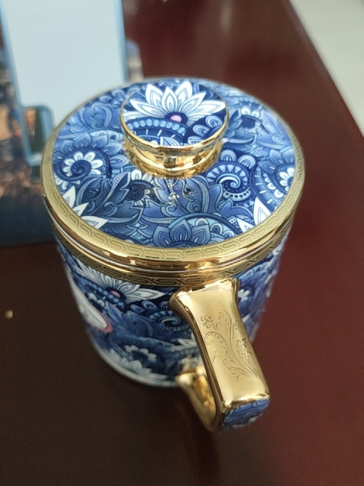 Click to view full screen Unique Celadon Steep Tea Mug with Infuser 13.5 OZ photo review