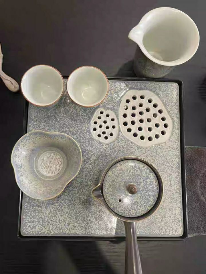 Click to view full screen Starlit Sky Japanese Gongfu Tea Set with Tray photo review