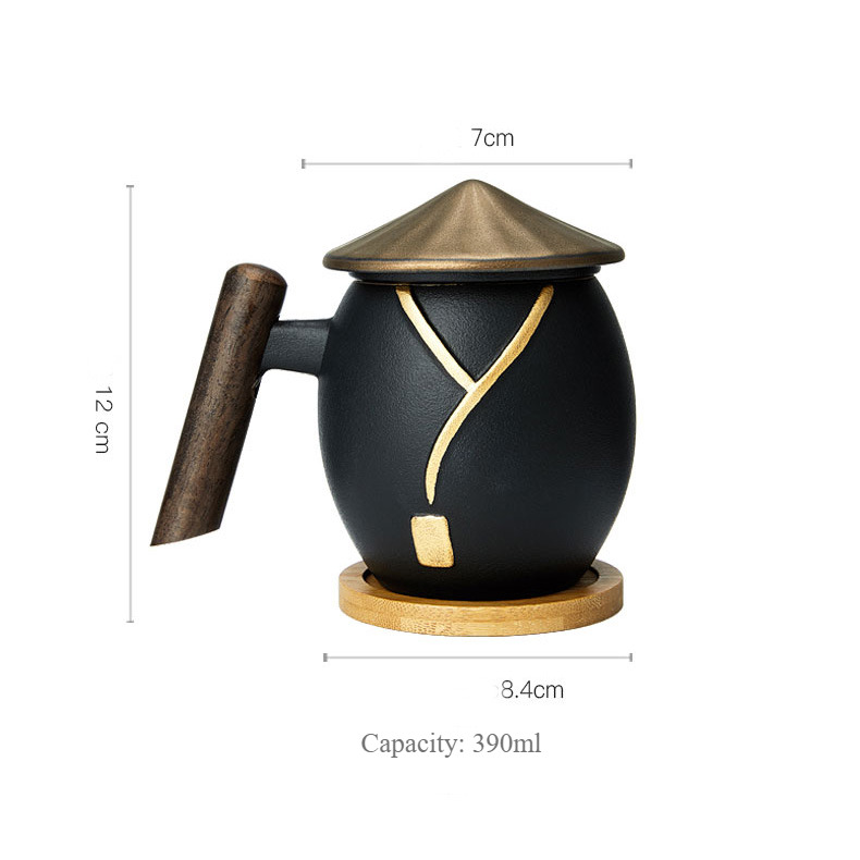 119938538 1 Jianghu Steeping Tea Mug with Infuser Gilded Silver 13.2 OZ Customized