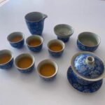 Vintage Chinese Gongfu Tea Set Porcelain Blue and White photo review