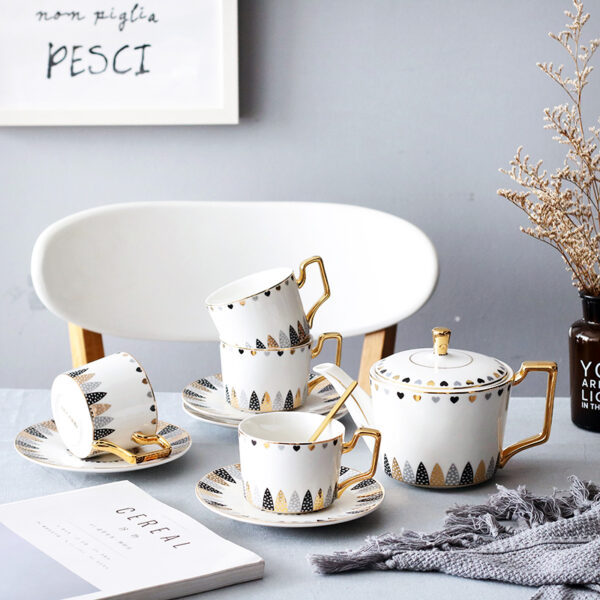 Creative British Tea Set Porcelain Coffee Cups Set 1