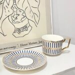 Classic Blue Striped English Tea Set Porcelain Teapot Set photo review