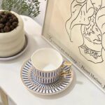 Classic Blue Striped English Tea Set Porcelain Teapot Set photo review