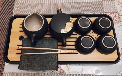 Click to view full screen Golden Cloud Chinese Gongfu Tea Set Ceramic photo review