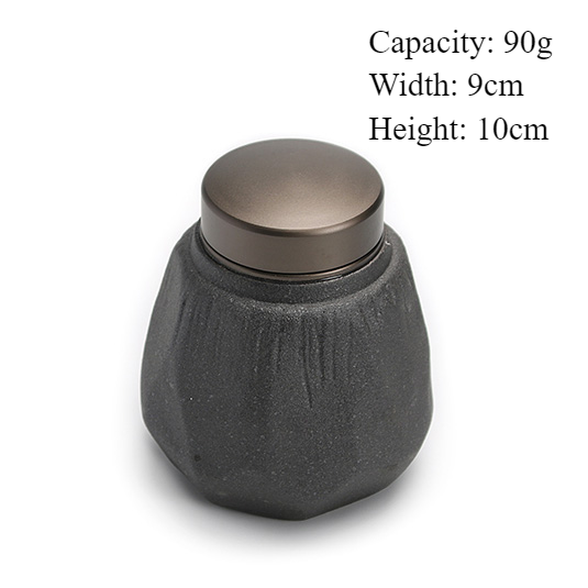 1532327048 1 Crude Pottery Tea Caddy Loose Tea Tin Storage Canister