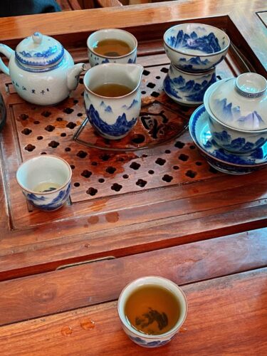 Jingdezhen Blue and White Chinese gongfu tea set