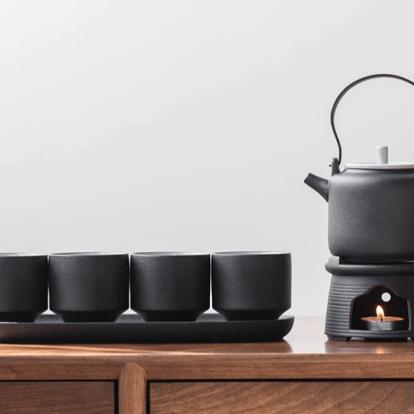 SANXUN Porcelain Tea Set with Gift Box Black
