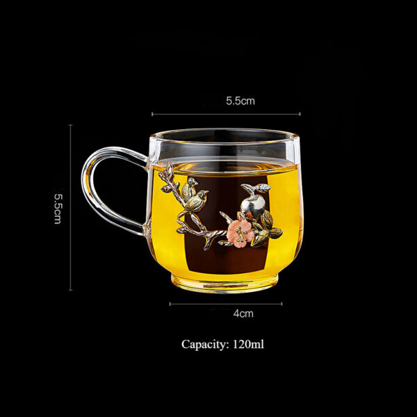 175922852 1 Birds Flower Tea Tasting Glass Cup