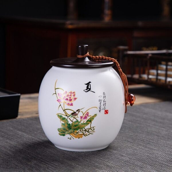 10x11.5cm Porcelain Tea Box White   3