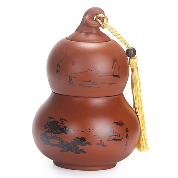 11x16.8cm Gourd Shape Porcelain Tea Box  5