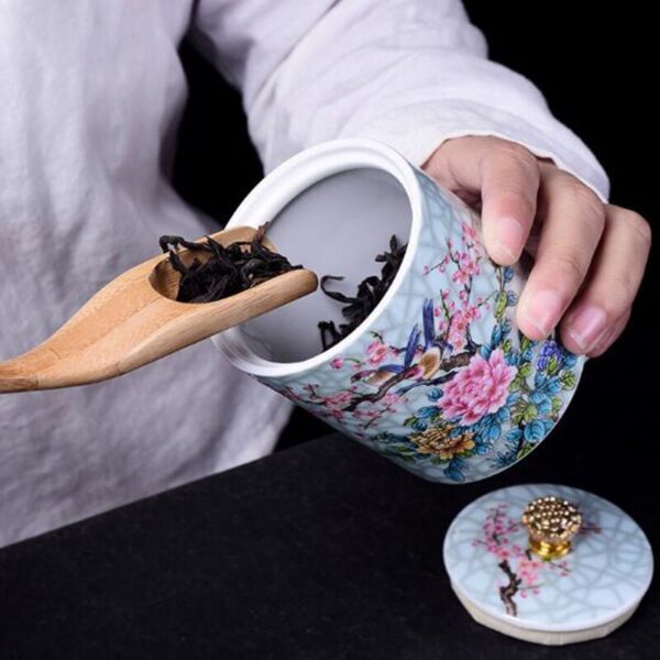 Floral Pattern Porcelain Tea Box 17