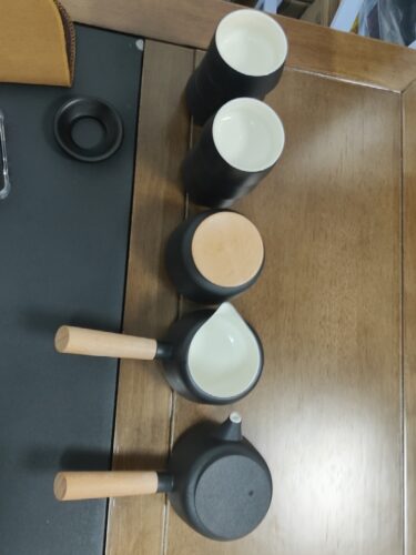 Black Pottery Japanese Gongfu Tea Set Free Customized photo review