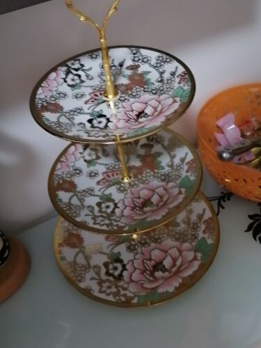European Cake Stand Porcelain Tiered Server photo review