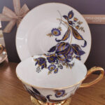 Blue Floral Tea Cup and Saucer Set Bone China photo review