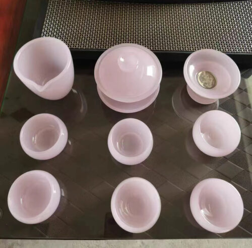 Click to view full screen Liuli Glass Chinese Gongfu Tea Set photo review