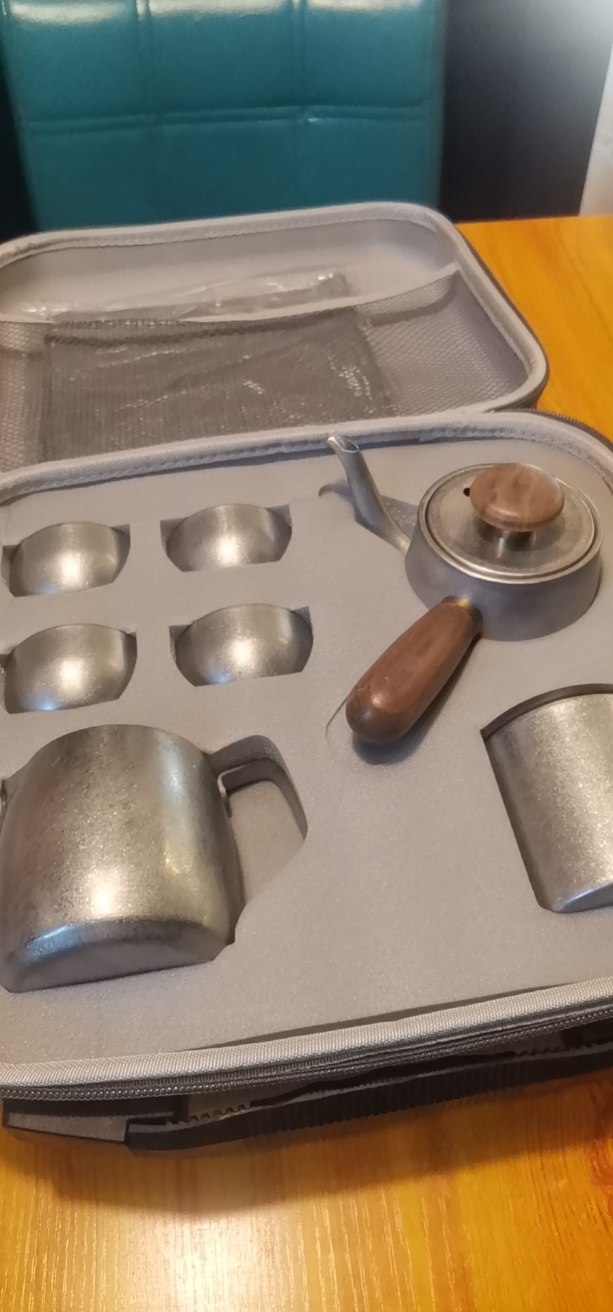 Click to view full screen Japanese Travel Tea Set with Case Stainless Steels photo review