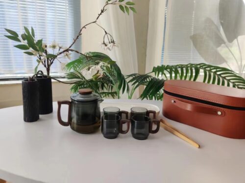 Portable Travel Tea Set Glass with Case photo review