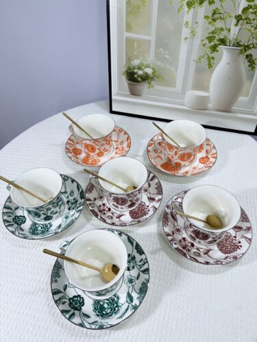 Click to view full screen Classic Athenian Rose Cup and Saucer Porcelain photo review