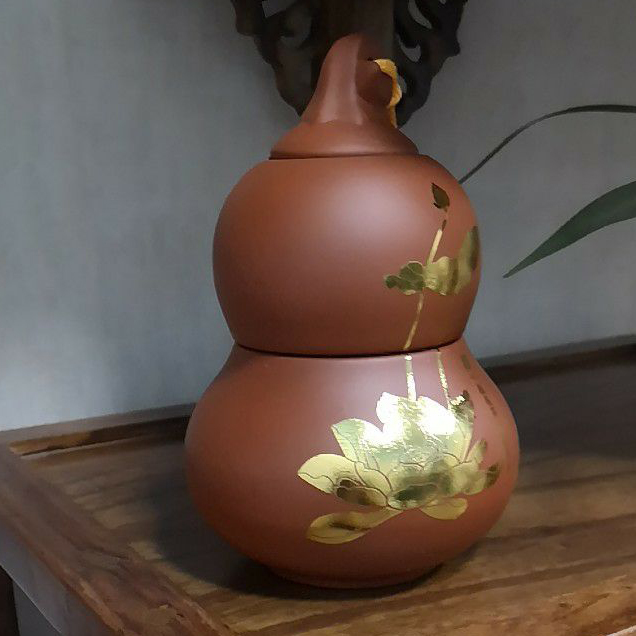Gourd Shape Tea Caddy Loose Tea Tin Storage Canister photo review