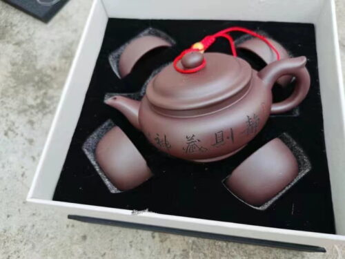 Classic Chinese Yixing Tea Set Purple Clay Teapot Cup Set photo review