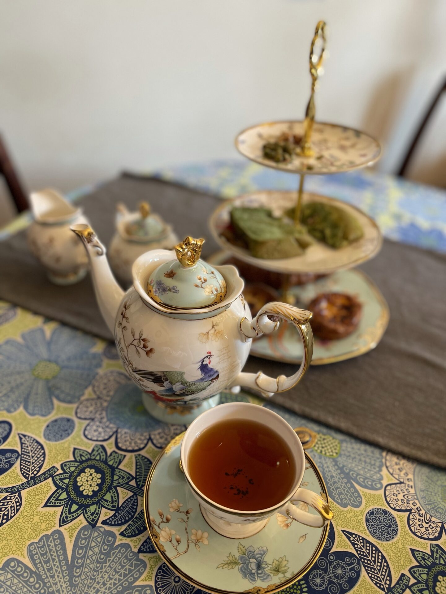 Click to view full screen Vintage Phoenix English Tea Set Bone China photo review