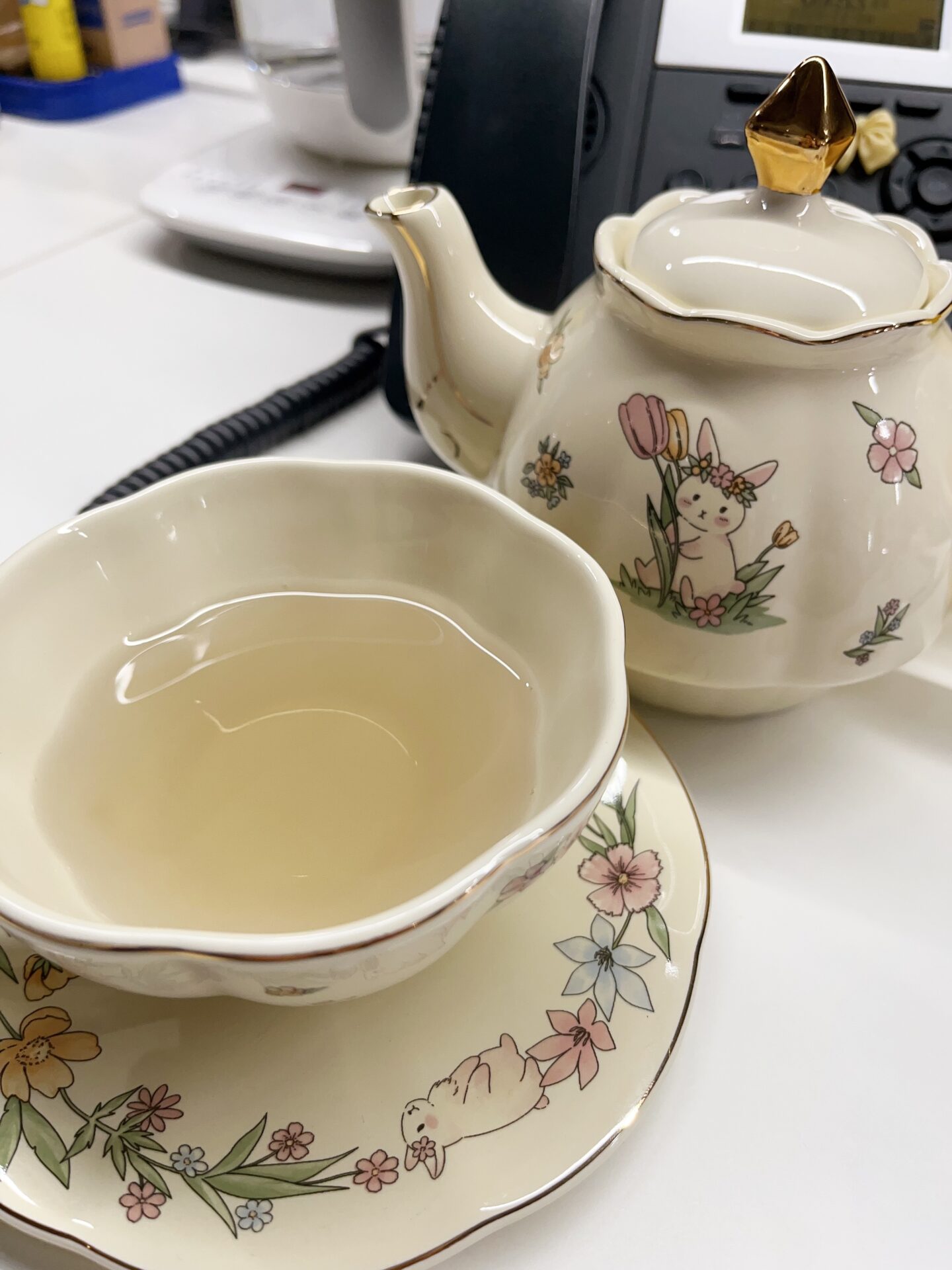 Click to view full screen Rabbit Tea Set for One Porcelain Teapot with Infuser photo review