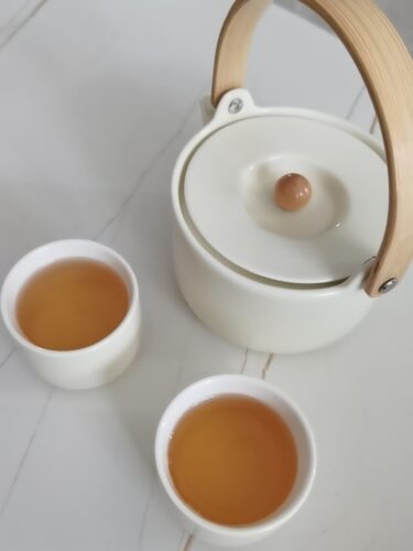 Click to view full screen Modern Japanese Tea Set Ceramic Teapot Cup Set with Tray photo review