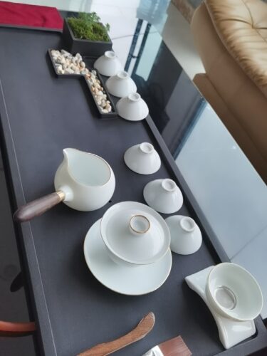 Pure White Porcelain Japanese Tea Set photo review