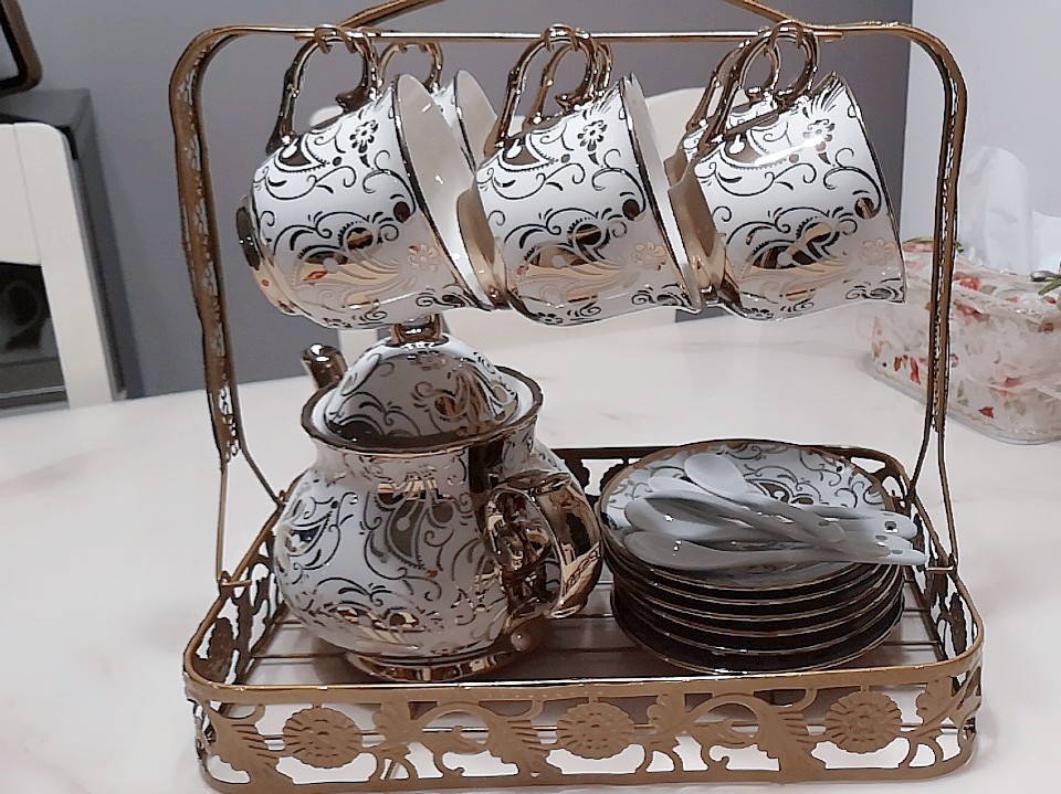 Vintage Full Tea Set Porcelain European Teapot Set photo review