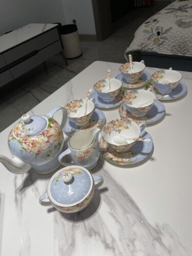 Flowers British Tea Set Bone China Complete Set photo review