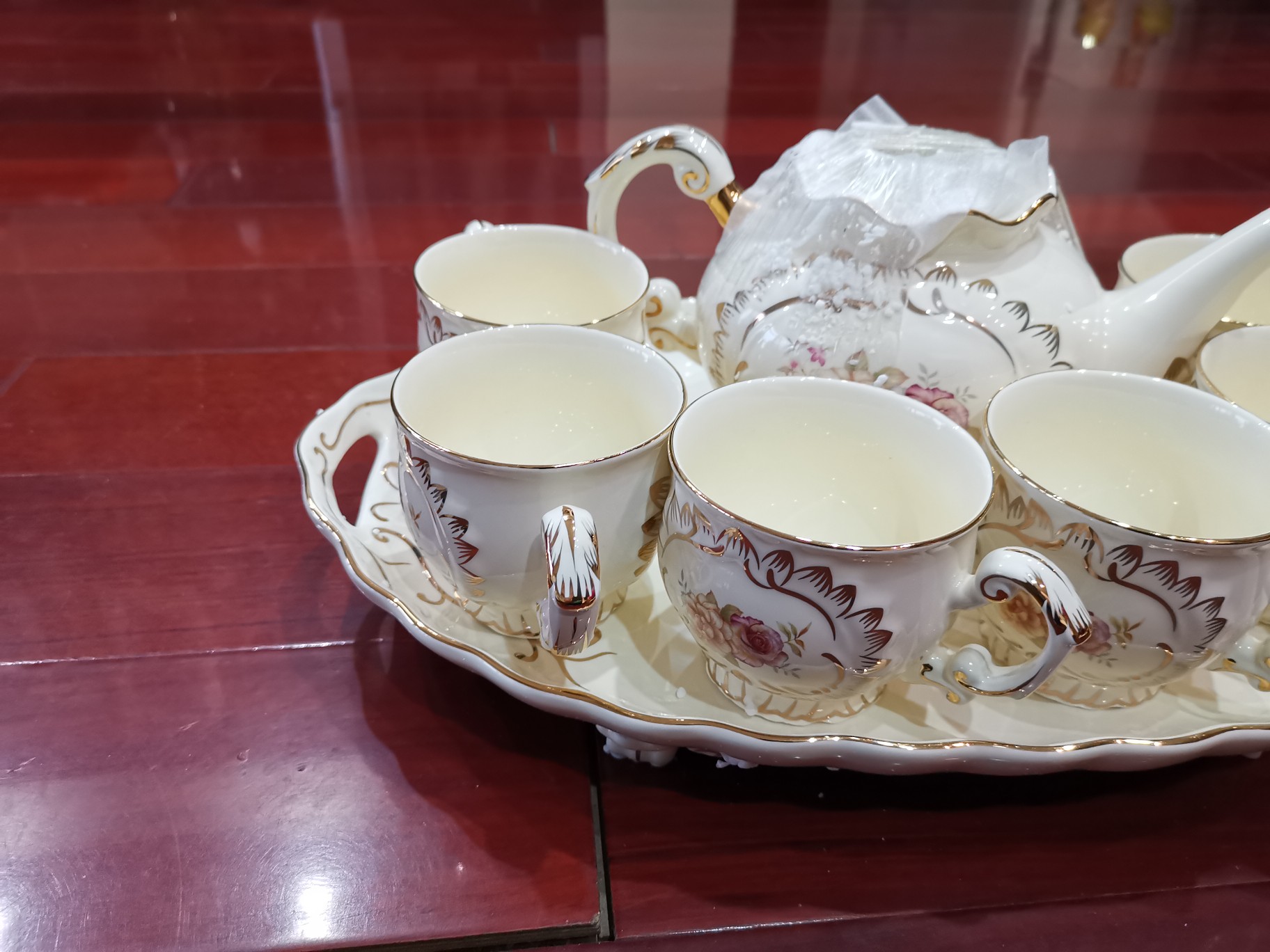 Click to view full screen Vintage English Tea Set Porcelain Luxury Teapot Set photo review