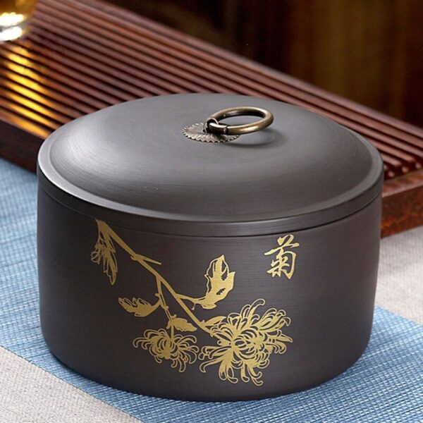 13x10cm Plum Orchid Bamboo Chrysanthemum Pattern Tea Box  4