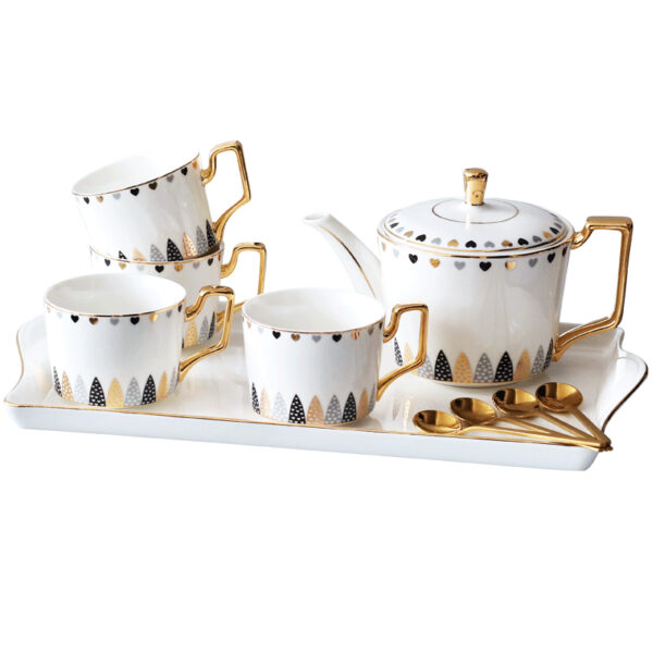 Creative British Tea Set Porcelain Coffee Cups Set 6