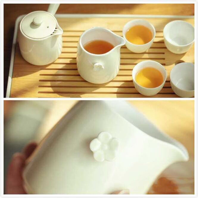 Click to view full screen Plum Japanese Kungfu Tea Set with Tray 9 Pieces photo review