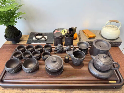 Click to view full screen Luxurious Chinese Yixing Dragon Tea Set for Kung Fu Tea photo review