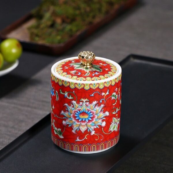 Floral Pattern Porcelain Tea Box 22