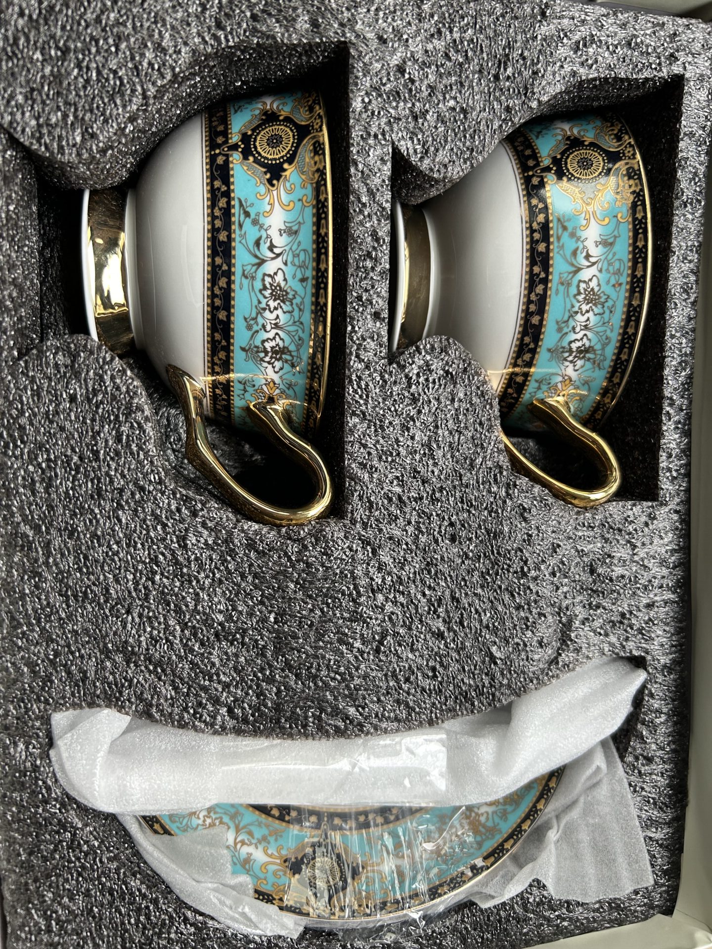Click to view full screen Bohemian Tea Cup and Saucer Set Bone China photo review