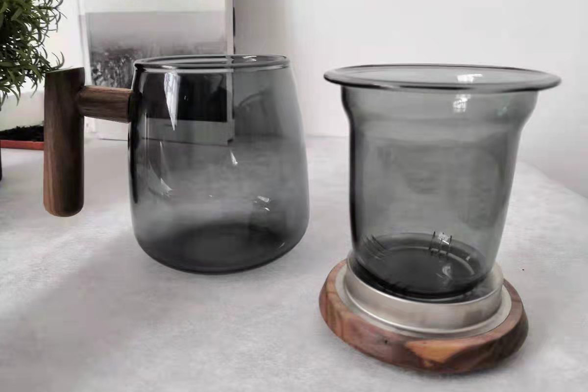 Click to view full screen Glass Steep Tea Mug with Infuser and Lid 17 OZ photo review