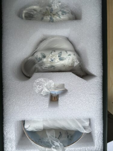 Click to view full screen Bird Floral Tea Set for One Porcelain Teapot Blue photo review