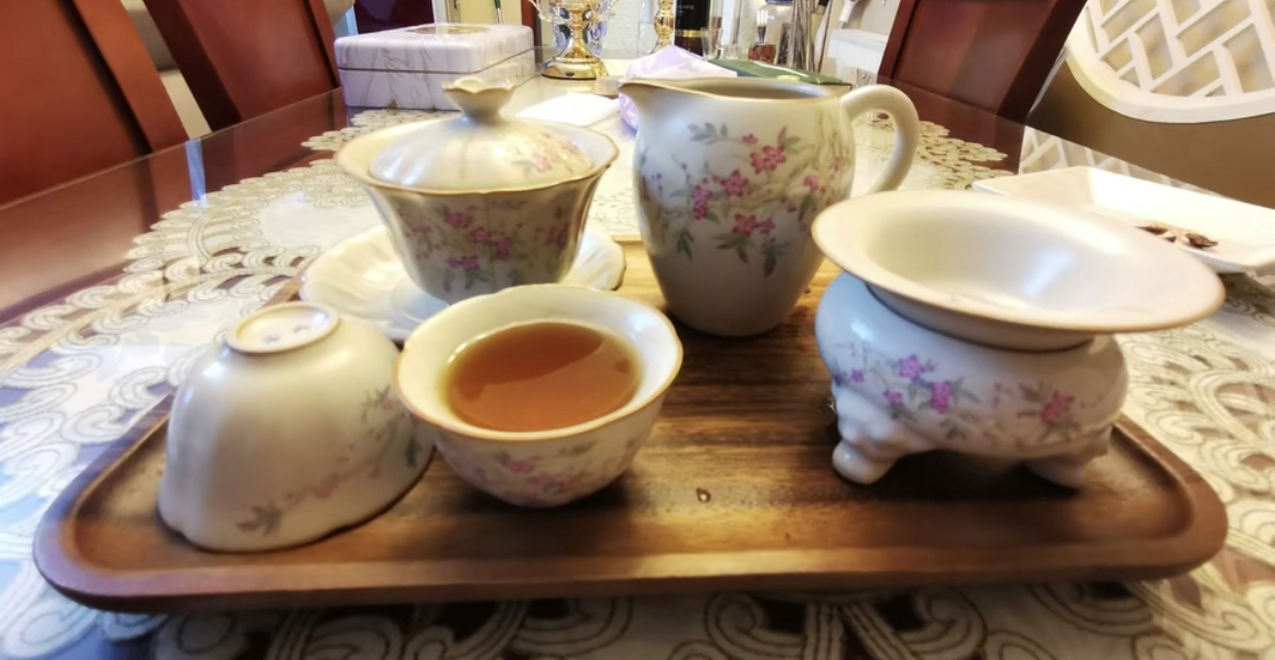Click to view full screen Peach Branch Porcelain Chinese Kung Fu Tea Set photo review