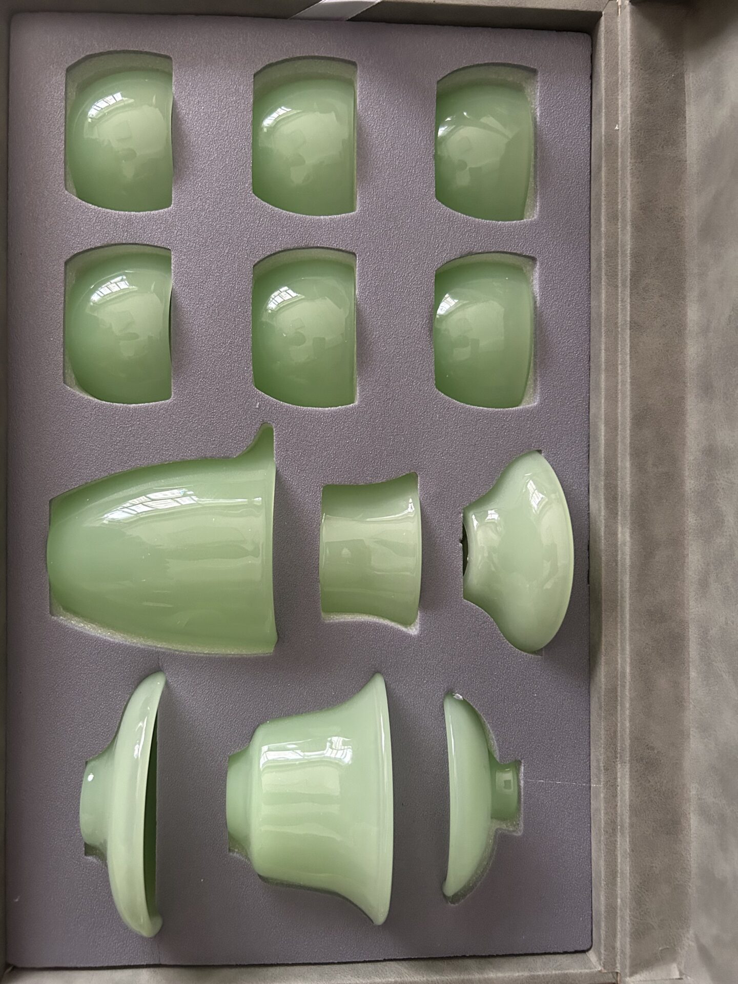 Click to view full screen Liuli Glass Chinese Gongfu Tea Set photo review