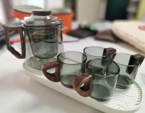 Portable Travel Tea Set Glass with Case photo review