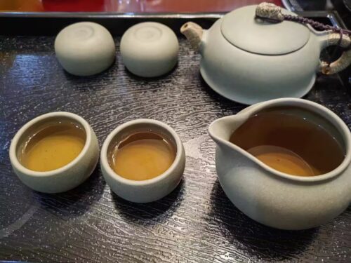 Click to view full screen Lion Chinese Yixing Tea Set Green Zisha Teapot and Cup Set photo review