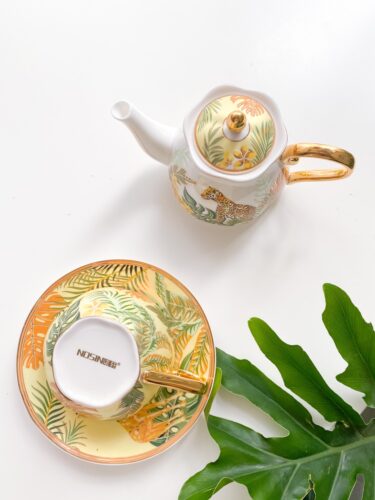 Jungle English Tea Set for One Bone China photo review