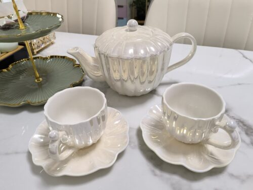 Pearl English Tea Set Porcelain Teapot Set Modern photo review