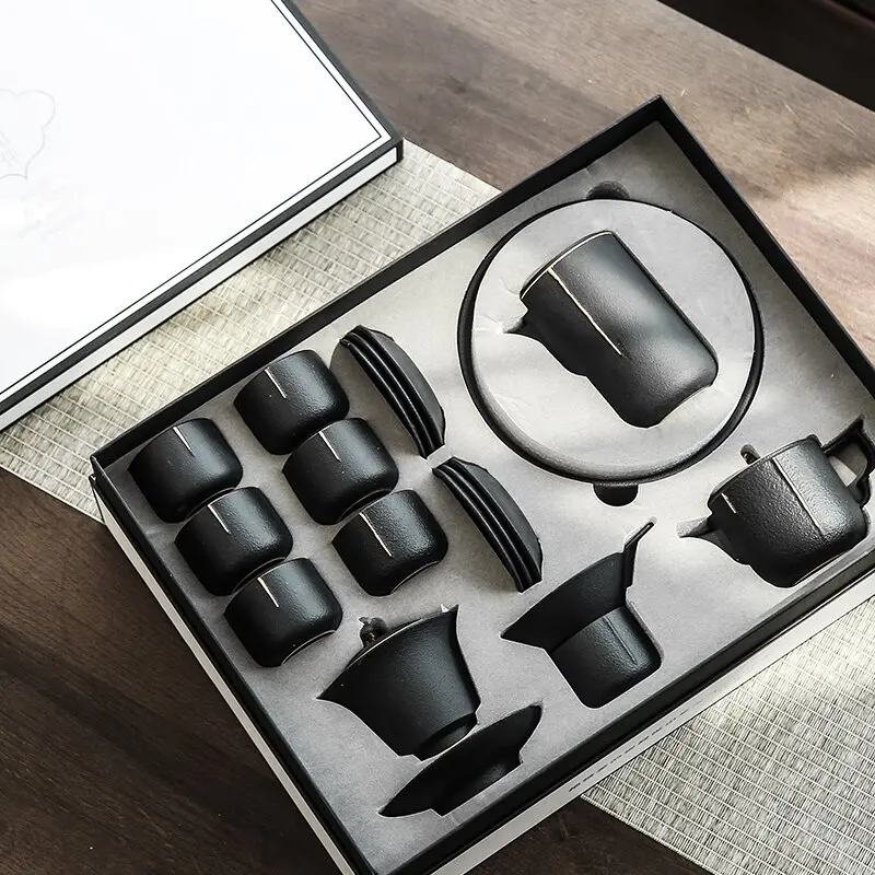 18pcs Portable Porcelain Tea Set with Tray  4